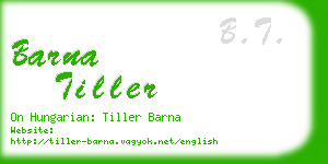 barna tiller business card